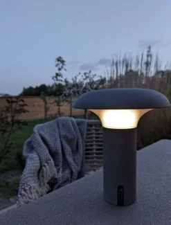 Sale Ramsey Trådløs Bordlampe LED H21 cm, Grå/Mat Lamper Til Soveværelset|Bordlamper
