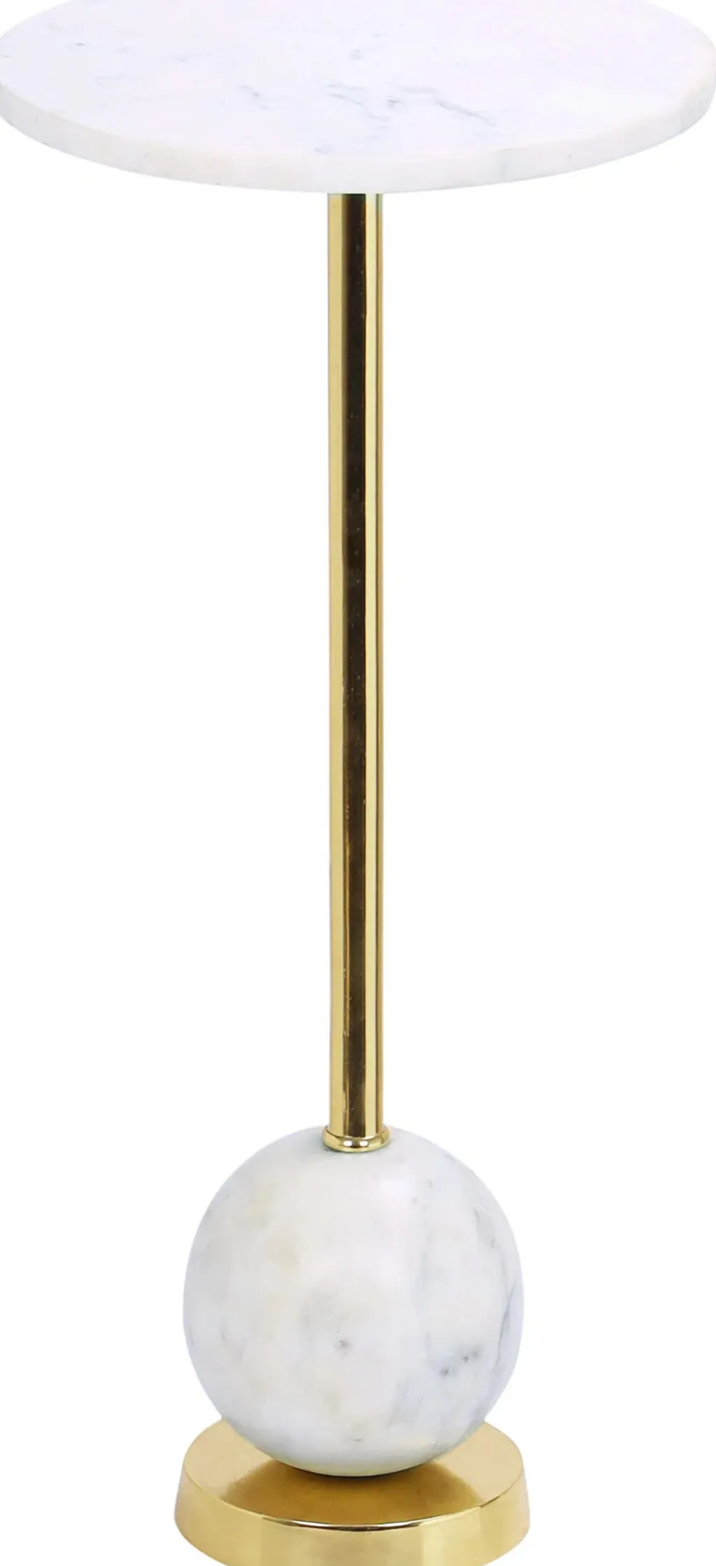 Best Salo Hjørnebord H54 cm, Messing/Marmor Borde