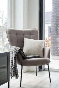 House Nordic Uderum|Plaider Og Tæpper > Side Plaid 130x180 cm, Sort/Beige