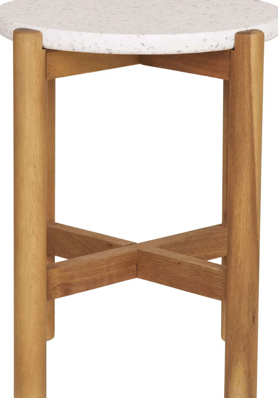 Sale House Nordic Terracina Sidebord H46 cm, Acacia/Hvid Tarazzo