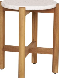 Sale House Nordic Terracina Sidebord H46 cm, Acacia/Hvid Tarazzo