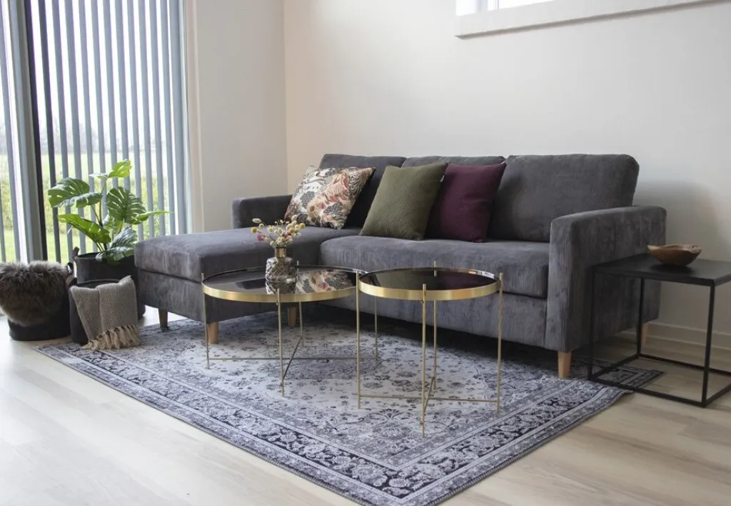 Outlet Venezia Sofabord Ø48 cm, Messing Borde