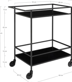 Clearance House Nordic Vita Barvogn H79 cm, Sort