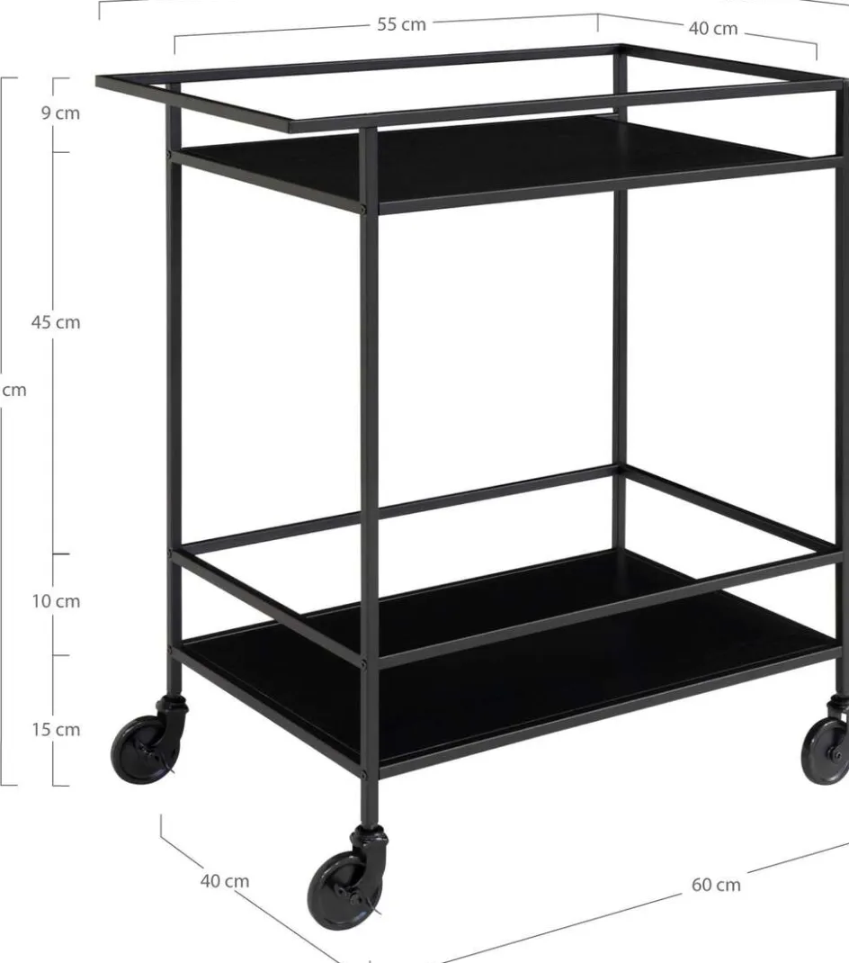 Clearance House Nordic Vita Barvogn H79 cm, Sort