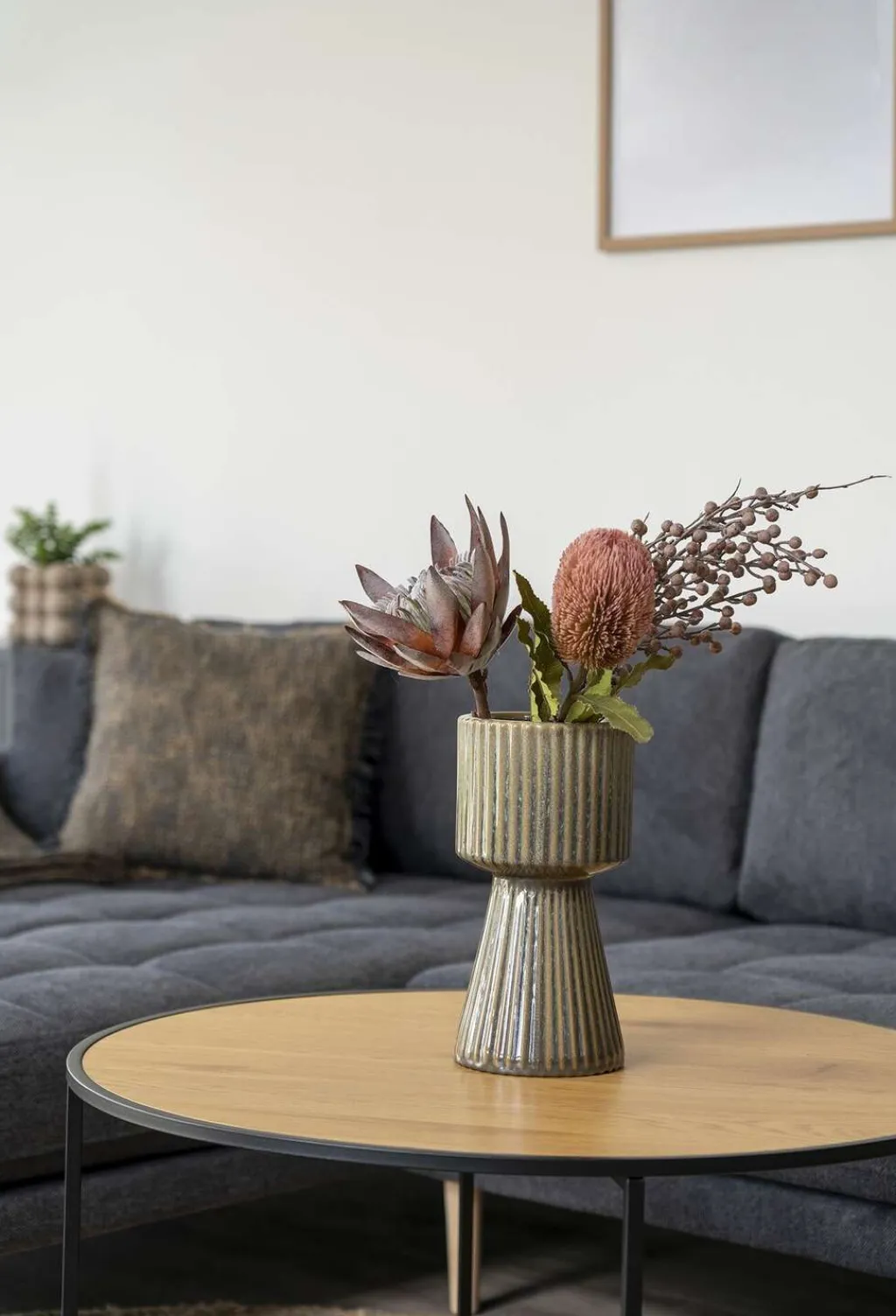 King Protea Kunstige Blomster, Rosa Mix Stue