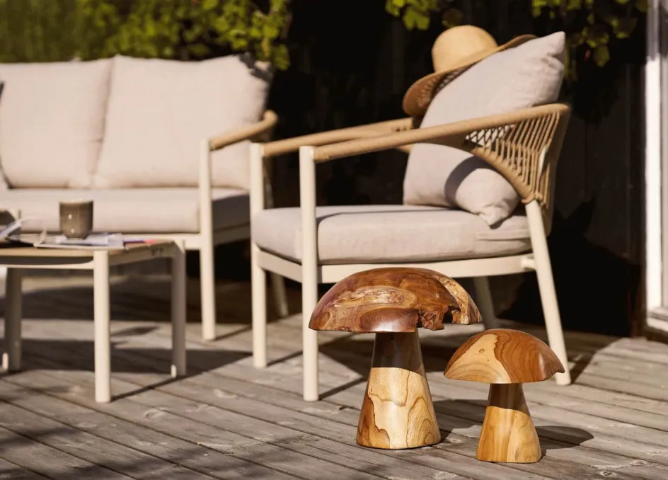 Outlet House Nordic Kodi Dekorationssvampe 2 stk, Teak