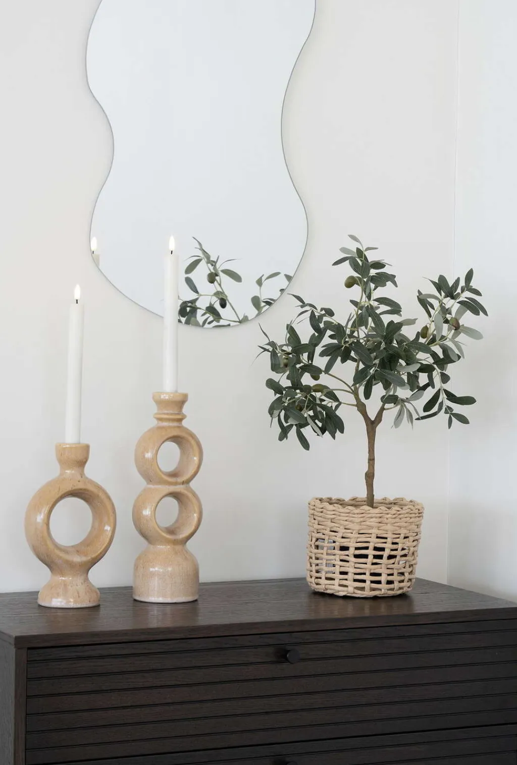 Sale Lysestage H, Brun Lysestager