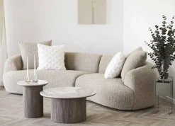Discount House Nordic Lysestage H10 cm, Brun/Hvid