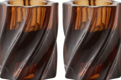 Best House Nordic Lysestage H7,5 cm, Smoked Brun
