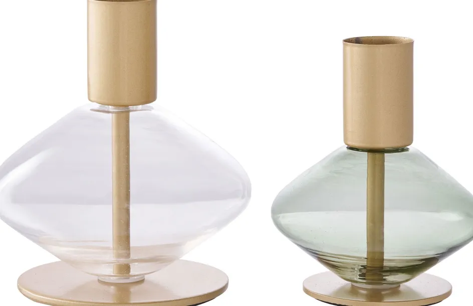 Clearance House Nordic Lysestage 2 stk, Guld