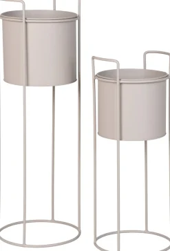 New Rabo Blomsterstander 2 stk, Sand Stue|Urtepotter Og Krukker
