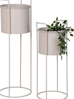 New Rabo Blomsterstander 2 stk, Sand Stue|Urtepotter Og Krukker