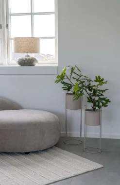 New Rabo Blomsterstander 2 stk, Sand Stue|Urtepotter Og Krukker