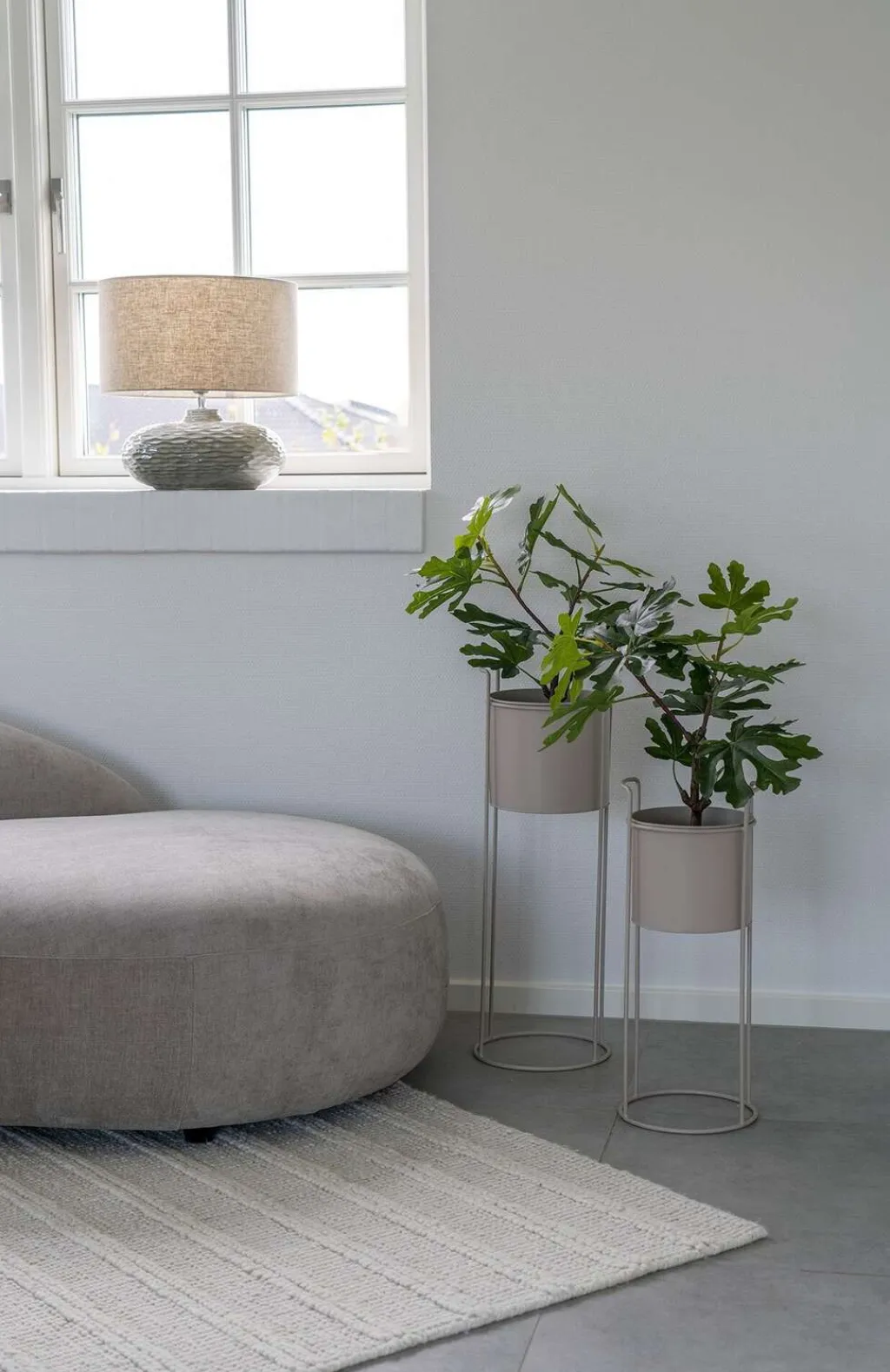 New Rabo Blomsterstander 2 stk, Sand Stue|Urtepotter Og Krukker