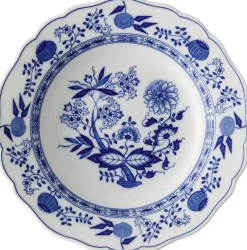 Hot Hutschenreuther Blau Zwiebelmuster Suppetallerken 23,2 cm, Blå
