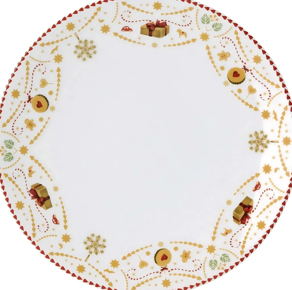 Clearance Christmas Love Tallerken , Hvid Frokosttallerkener