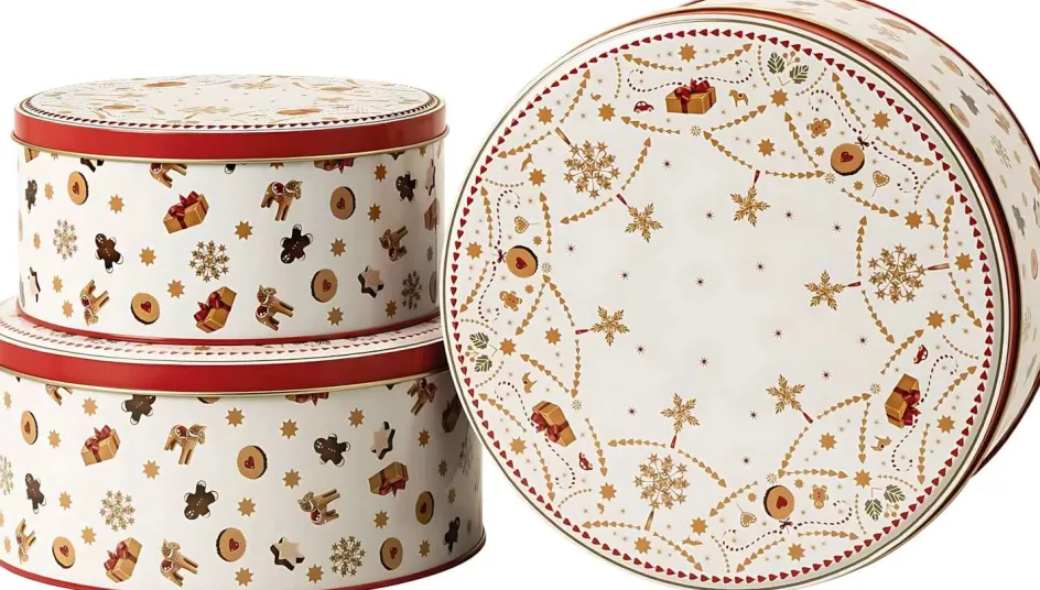 Outlet Hutschenreuther Christmas Love Kagedåse 3 stk, Hvid