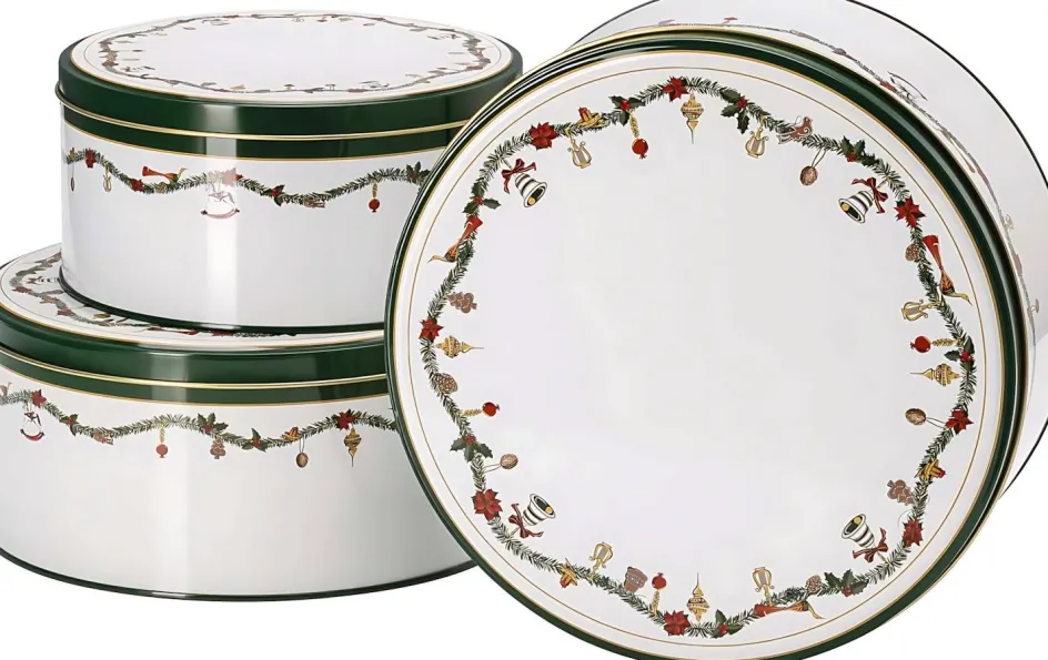 Clearance Hutschenreuther Nora Christmas Kagedåse 3 stk, Grøn