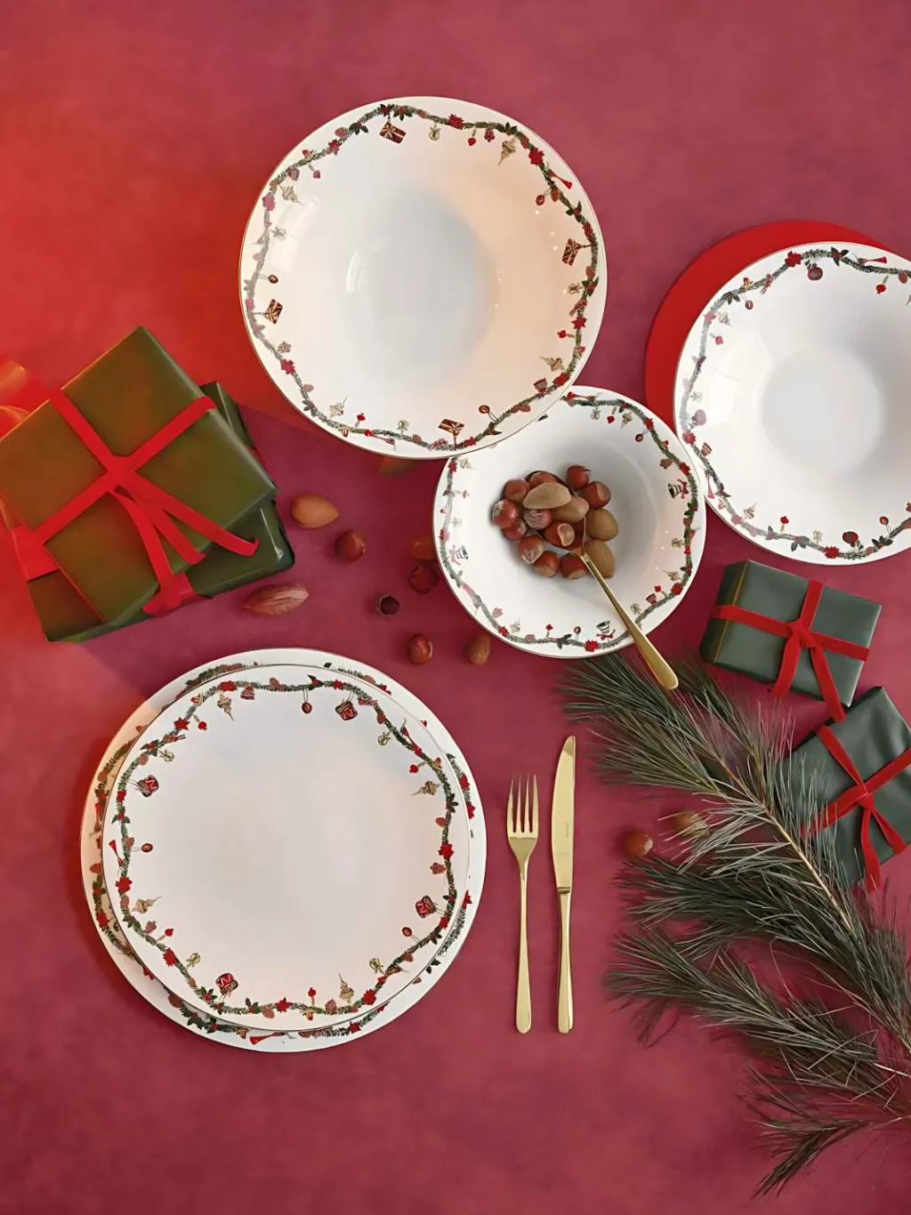 Hutschenreuther Skåle > Nora Christmas Skål , Hvid