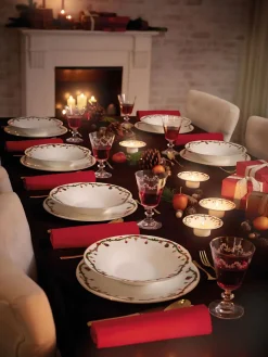 Hutschenreuther Middagstallerkener > Nora Christmas Tallerken , Hvid