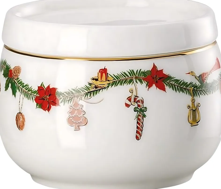 Discount Hutschenreuther Nora Christmas Sukkerskål Ø9 cm, Hvid