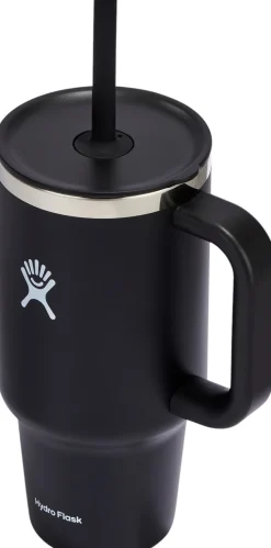 New Hydro Flask Termokop m. Sugerør 946 ml, Sort