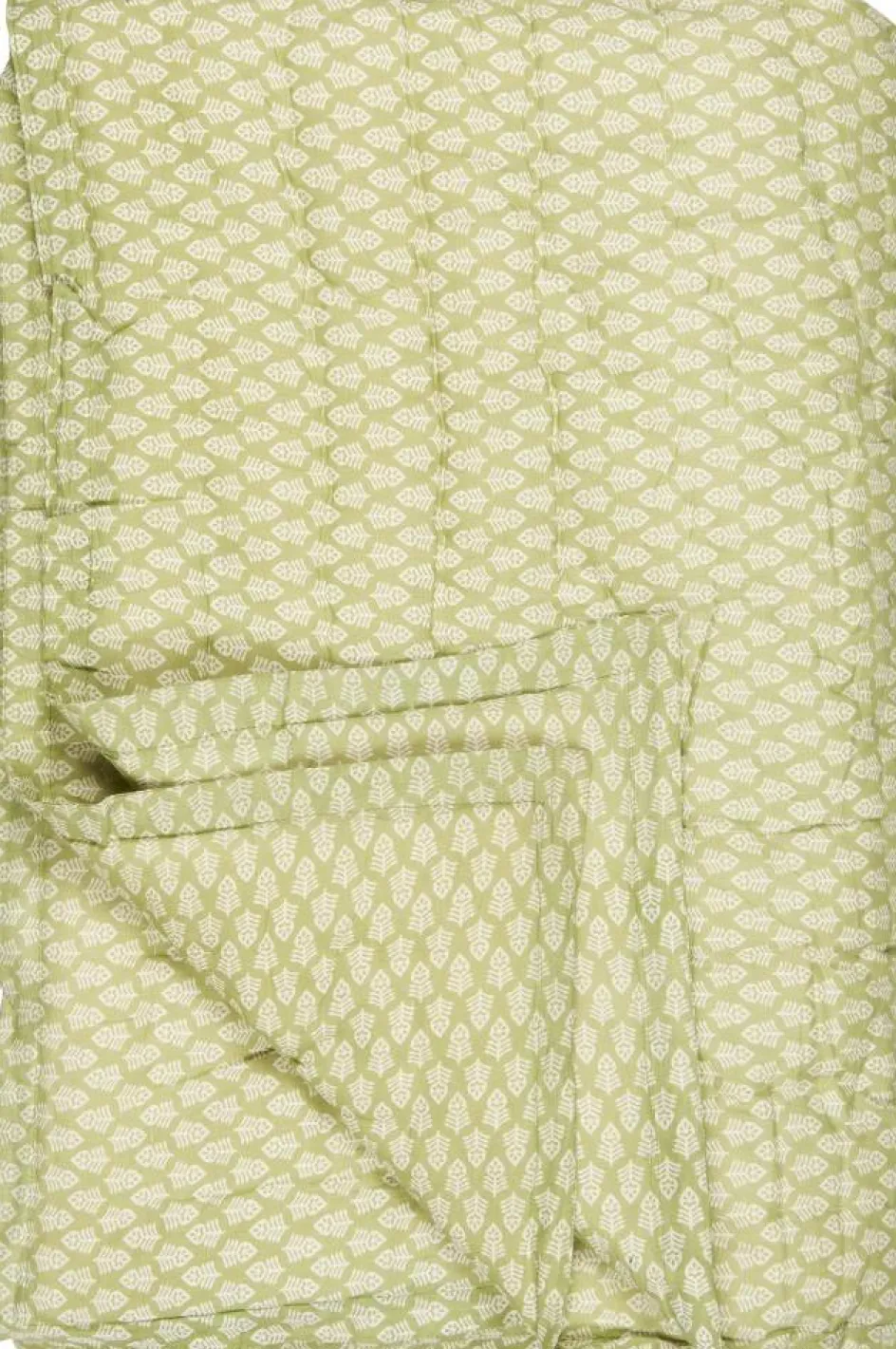 Best Ib Laursen Caja Vattæppe 130x170 cm, Støvgrøn/Hvid