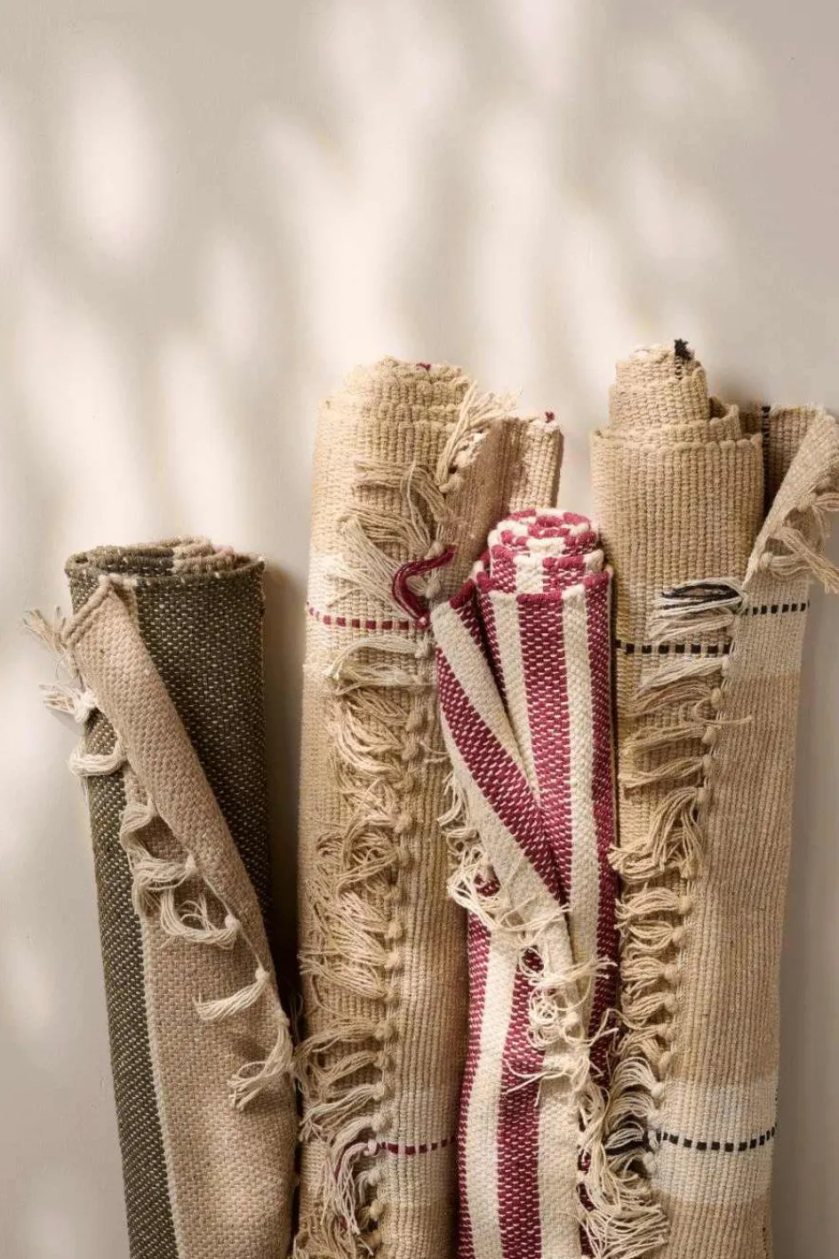 Hot Ib Laursen Gulvløber 60x120 cm, Beige/Olivengrøn