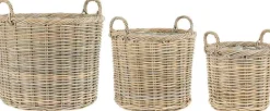Best Ib Laursen Kurv Rund 3 stk, Rattan