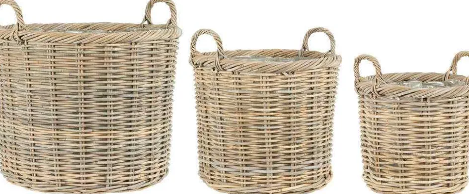 Best Ib Laursen Kurv Rund 3 stk, Rattan