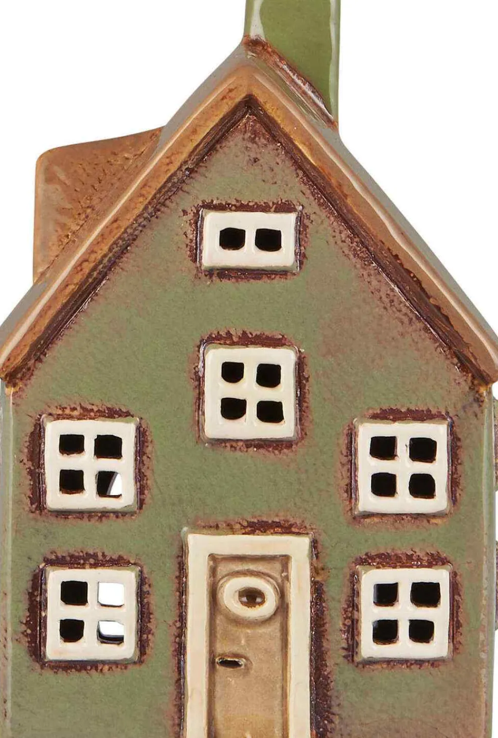 Ib Laursen Lyshuse > Lyshus Nyhavn H16,5 cm, Brun/Grøn