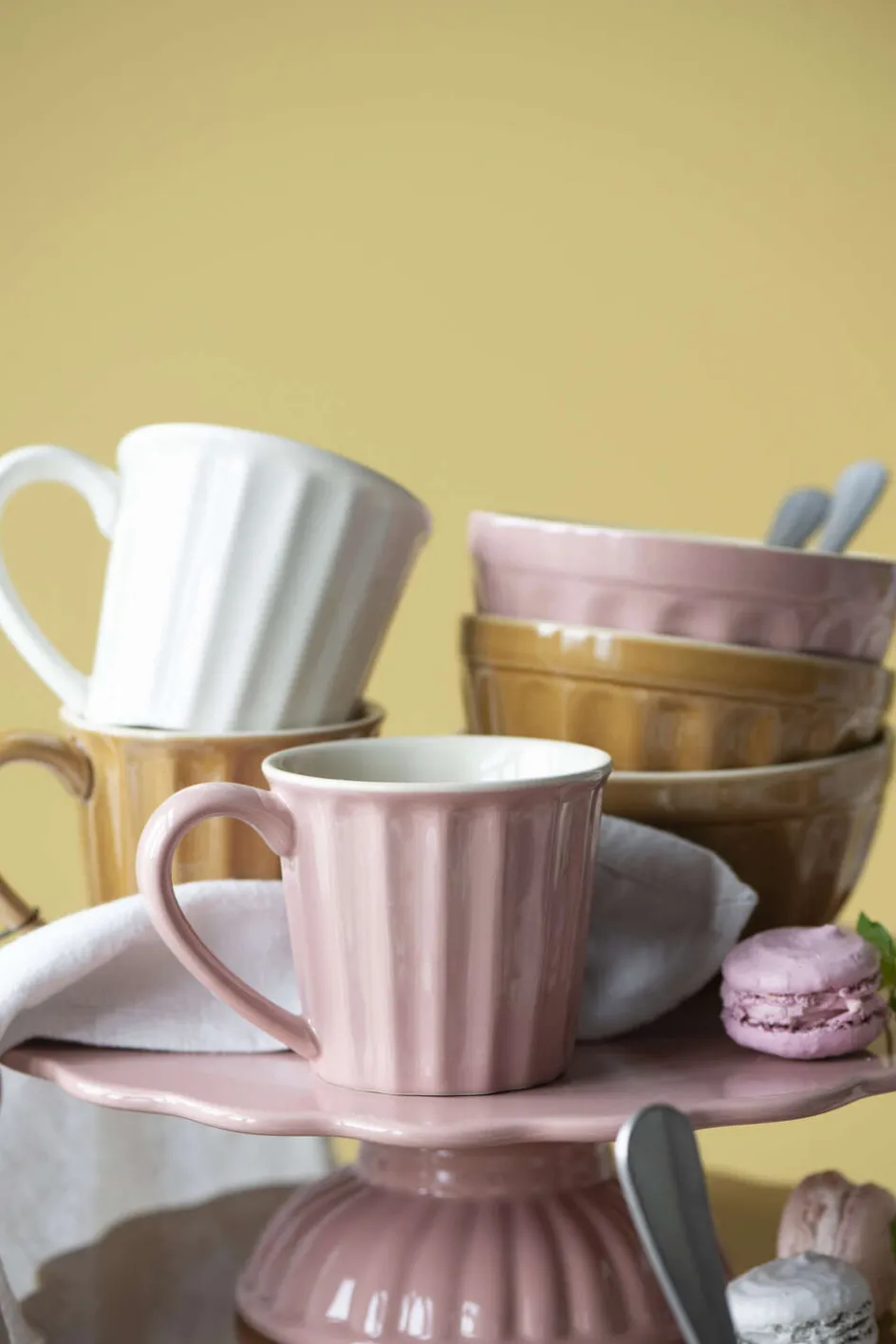 Discount Ib Laursen Mynte Fad på fod 29 cm, Coral Almond