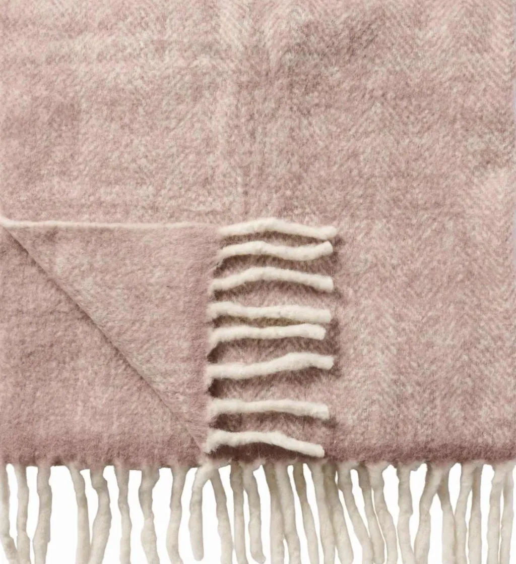 New Plaid 130x170 cm, Malva Melange/Off White Plaider Og Tæpper
