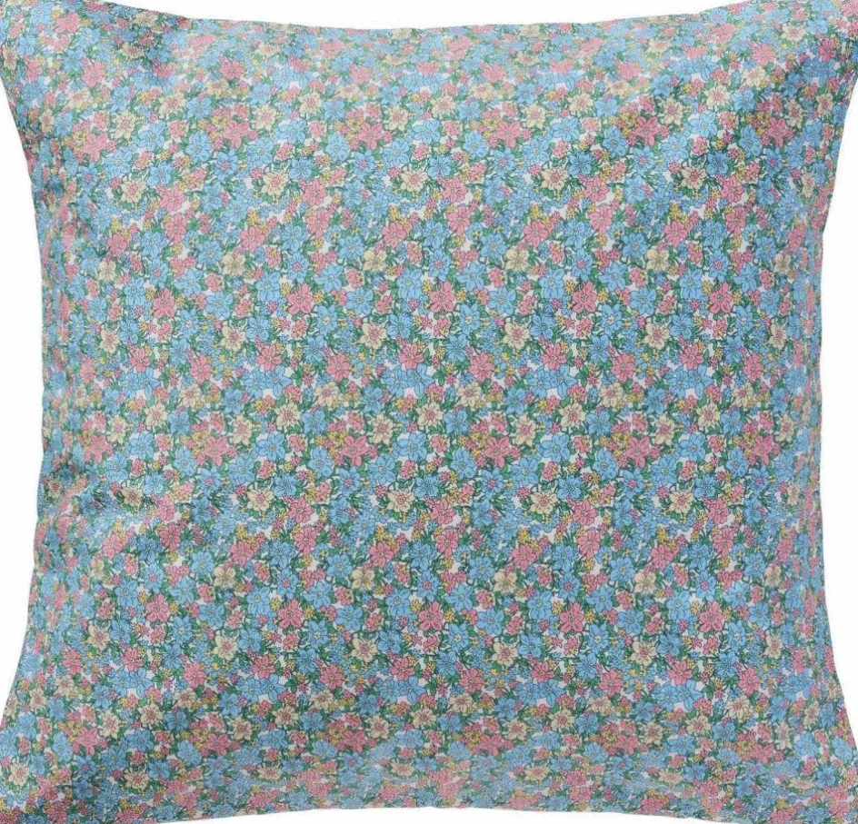 Clearance Ib Laursen Pudebetræk 60x60 cm, Lyseblå/Blomstret