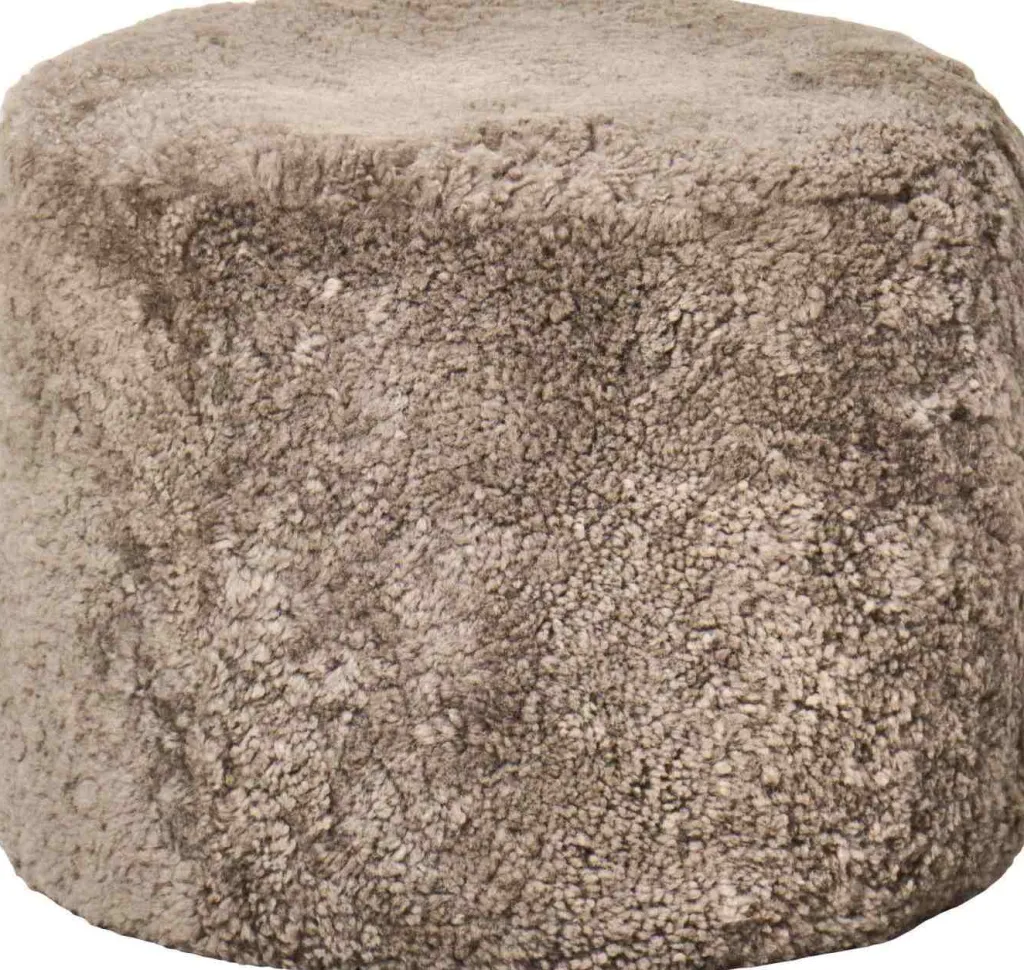 Puf Ø45 cm, Grå Stole