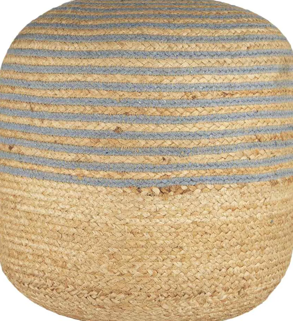 Best Puf 40 cm, Jute/Blå Stole