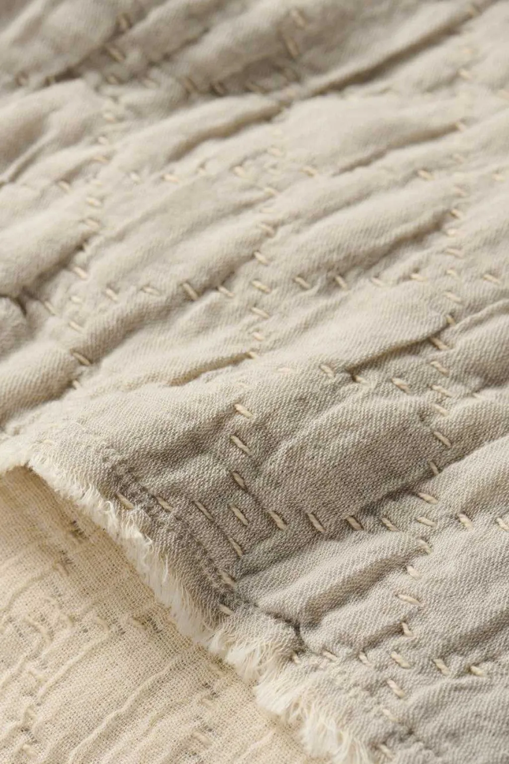 Sale Sengetæppe 240x240 cm, Støvblå/Off White Soveværelse|Soveværelsestekstiler