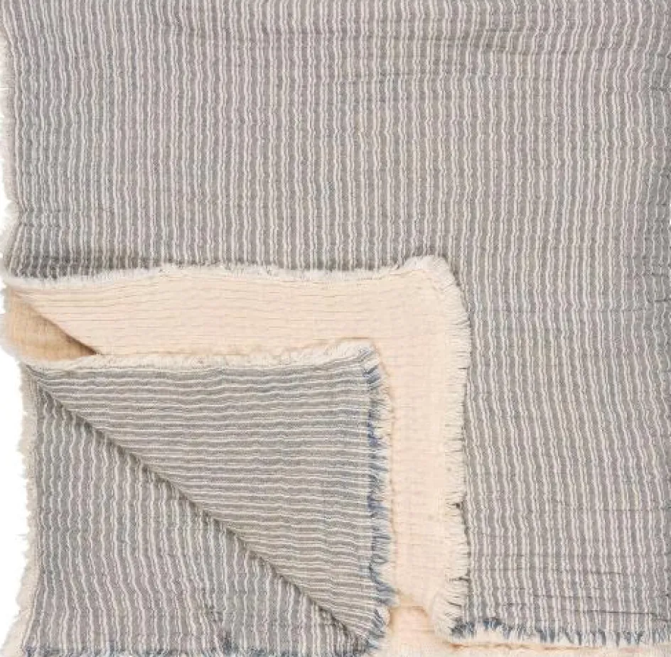 Sale Ib Laursen Sengetæppe 150x220 cm, Lyseblå/Off White