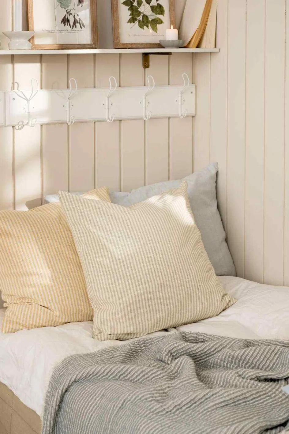 Sale Ib Laursen Sengetæppe 150x220 cm, Lyseblå/Off White
