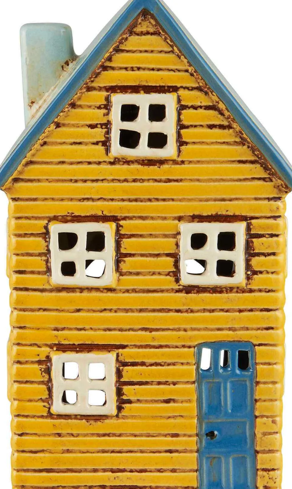 Discount Ib Laursen Thorshavn Lyshus H18,5 cm, Gul/Blå