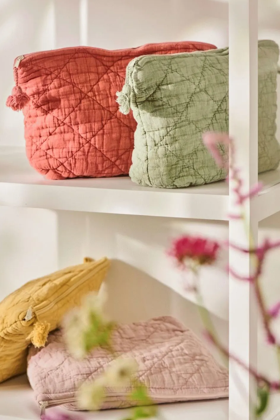 Ib Laursen Toilettaske Quiltet 28x18 cm, Lemon Drop