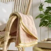 New Vigga Plaid Dobbeltvævet 130x170 cm, Brøndt Orange/Neutral Plaider Og Tæpper