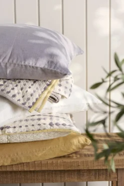 New Ib Laursen Vigga Plaid Dobbeltvævet 130x170 cm, Lilla/Neutral