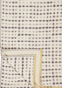 New Ib Laursen Vigga Plaid Dobbeltvævet 130x170 cm, Lilla/Neutral
