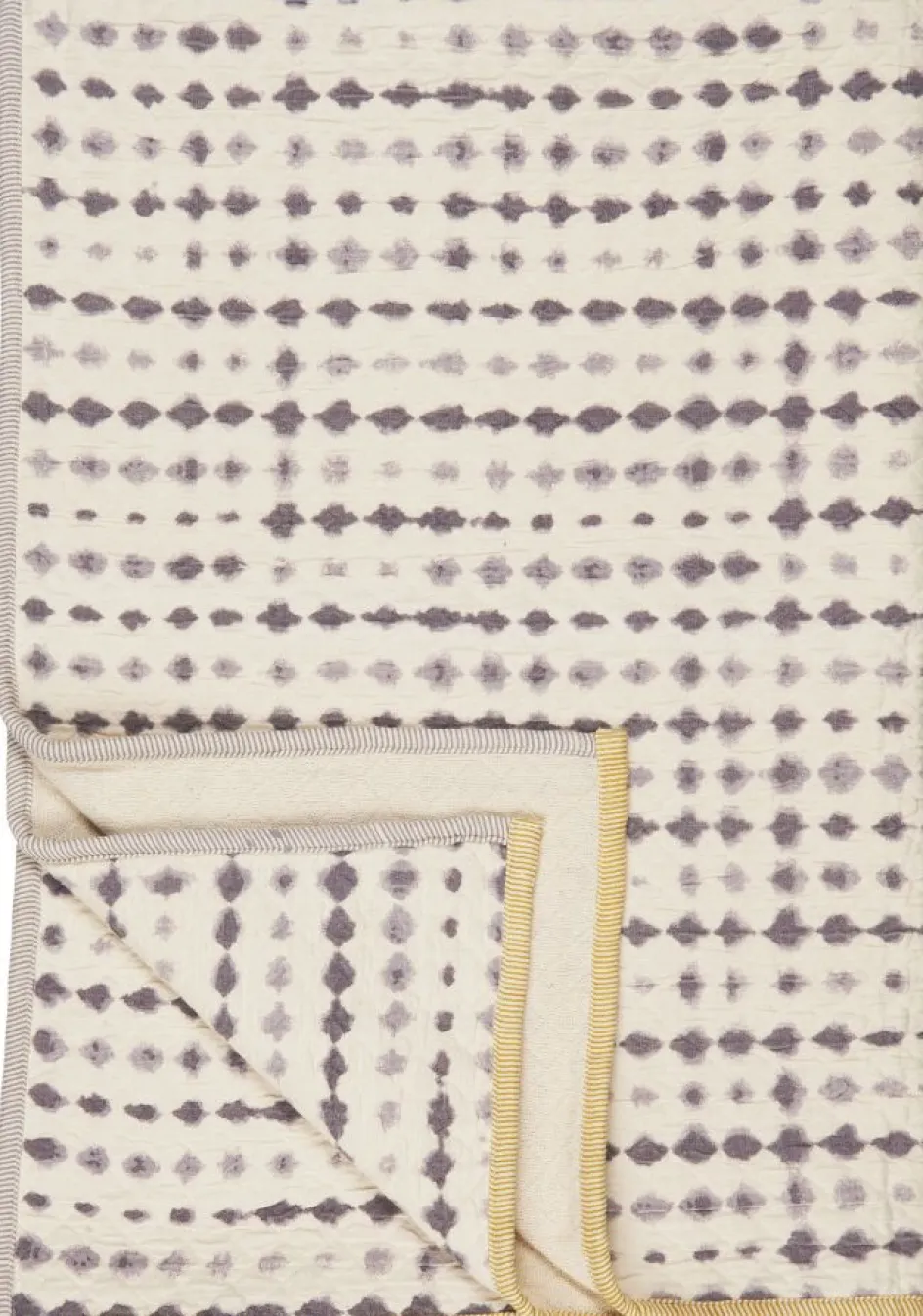 New Ib Laursen Vigga Plaid Dobbeltvævet 130x170 cm, Lilla/Neutral