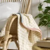 Discount Vigga Plaid Dobbeltvævet 130x170 cm, Mustard/Neutral Plaider Og Tæpper