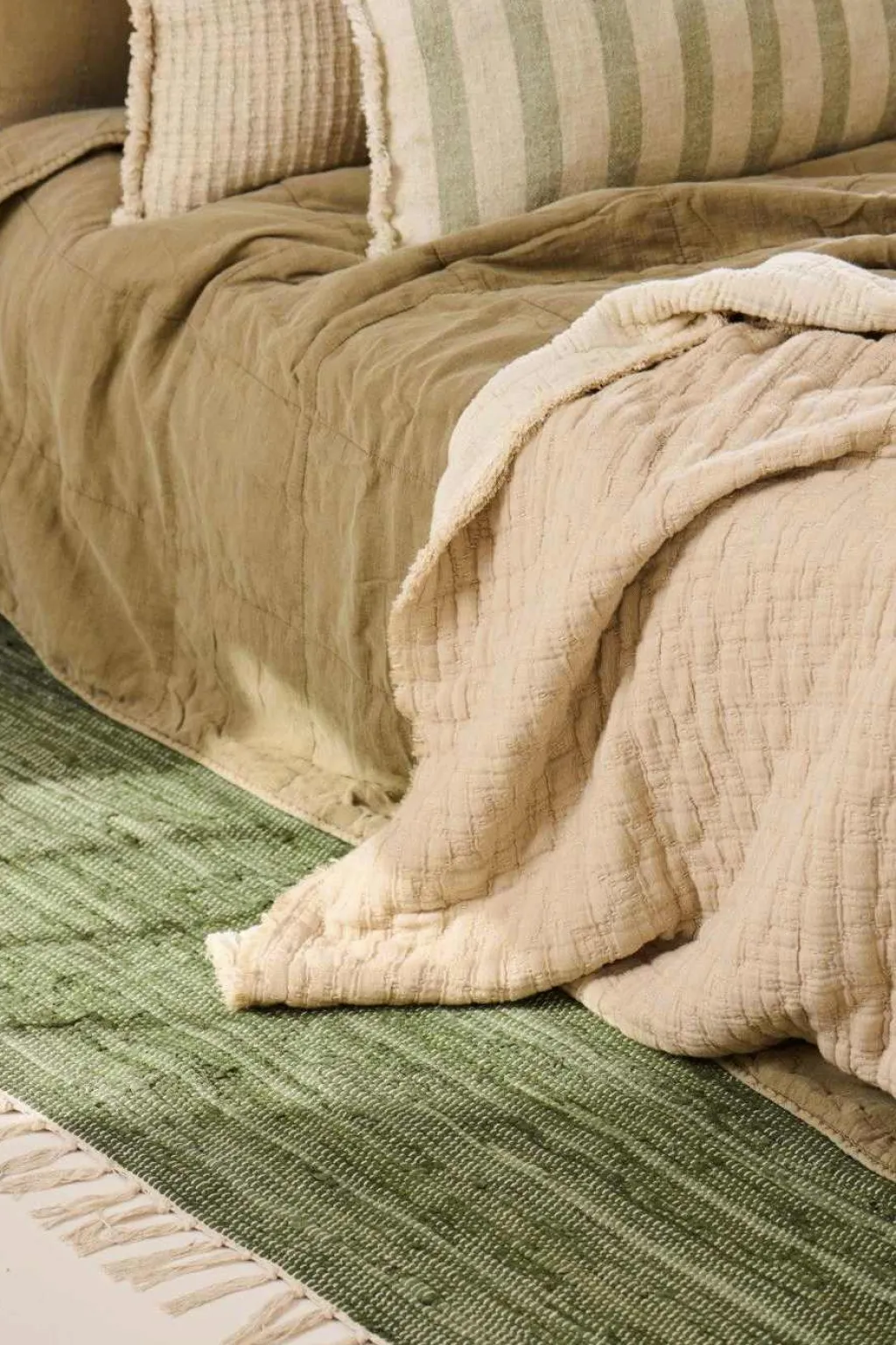 Sale Vintage Quilt sengetæppe 240x240 cm, Soveværelsestekstiler