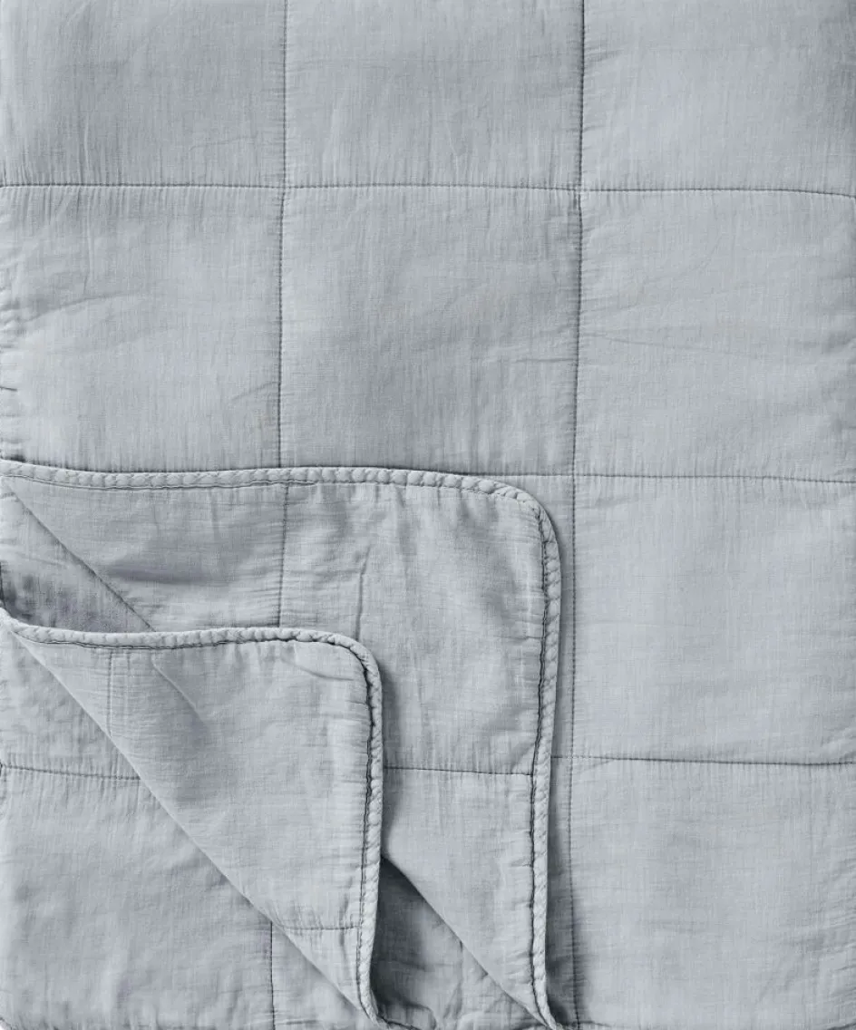 Outlet Ib Laursen Vintage Quilt Sengetæppe 240x240 cm, Cornflower