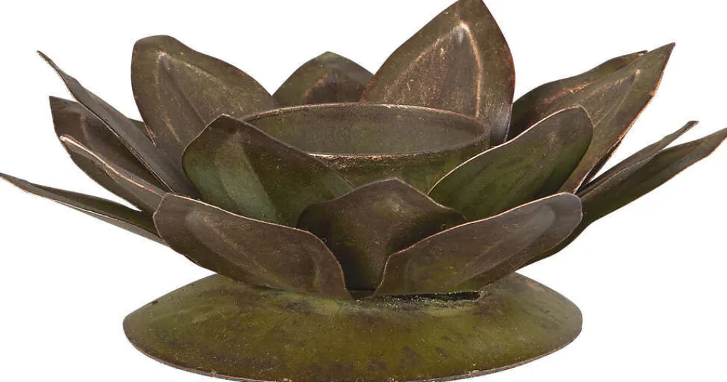 Online Lotus Fyrfadsstage H4 cm, Metal Fyrfadsstager