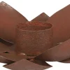 Clearance Lotus Lysestage H4 cm, Rust Lysestager